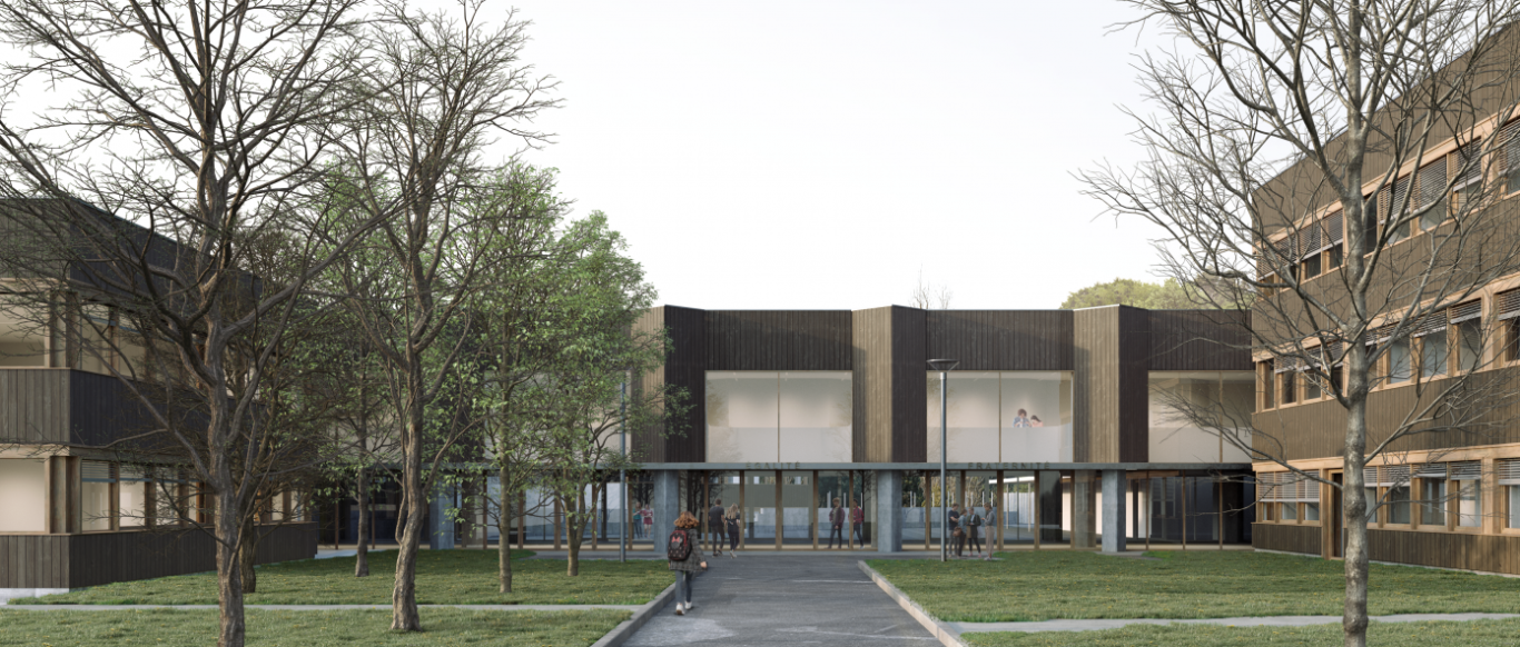 Lycée Gérard de Nerval étude bardage couverture étanchéité