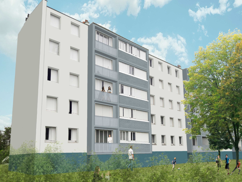 Etude de la façade ITE et de la vêture de type Gebrick